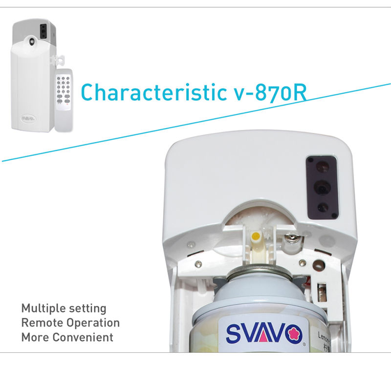 Svavo V-870 Lockable 300ml/320ml Automatic Air Freshener Dispenser Perfume Dispenser Scent Air Machine