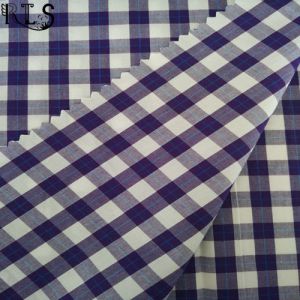 100% Cotton Poplin Woven Yarn Dyed Fabric for Shirts/Dress Rls50-2po