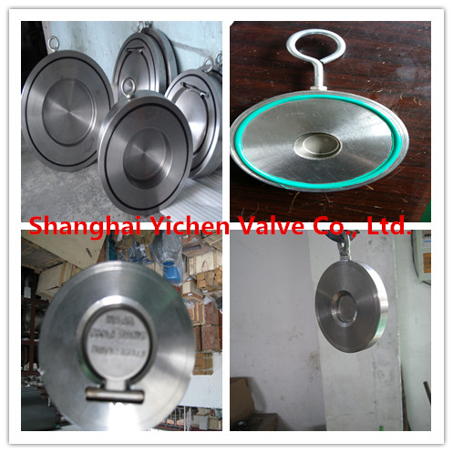 Spring Loaded Dual Plate Flange Stainless Steelcheck Valve (H46)