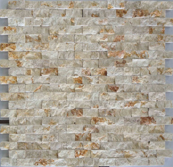 Natural Surface Wall Tile, Beige Marble Stone Mosaic (HSM101)