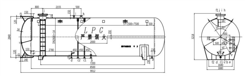 LPG Skid Tank 10mt Cooking Gas Tanker for Nigeria Market