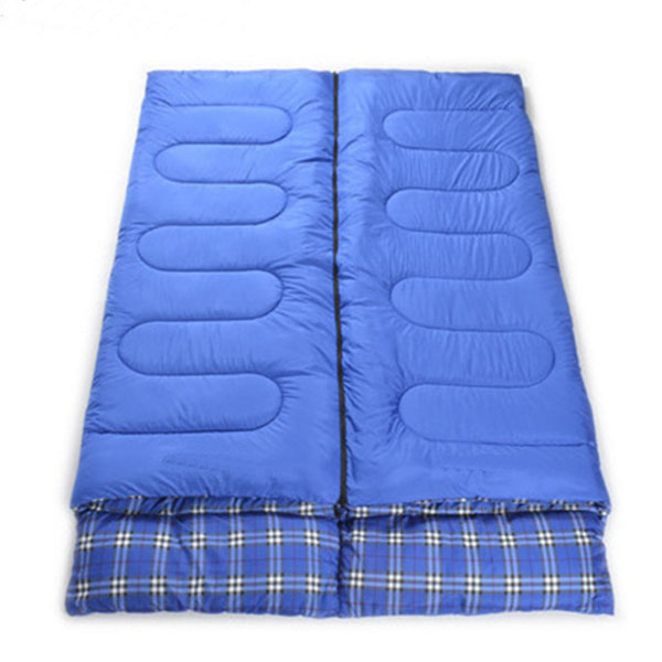 -5 Degrees Thickening Spliceable Double Hollow Cotton Sleeping Bag