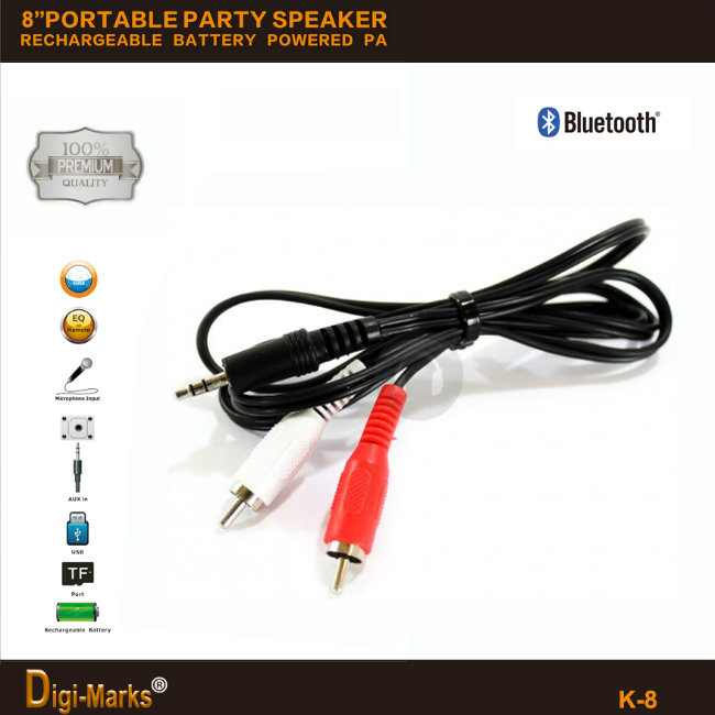 Popular Wireless Bluetooth Trolley Portable Plastic Mini Mobile DJ Speaker