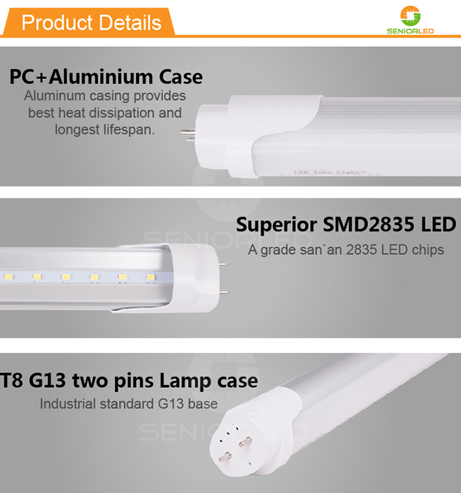 T8 LED Tube Clear and Frosted Cover Light