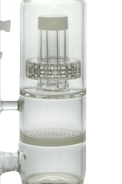 Ice Catcher Hookah Glass Smoking Water Pipe with Stereo Showerhead Perc (ES-GB-459)