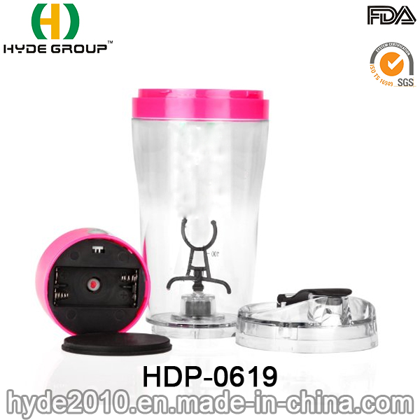 500ml Portable Plastic Vortex Protein Mixer Bottle, Plastic Electric Protein Shaker Bottle (HDP-0619)