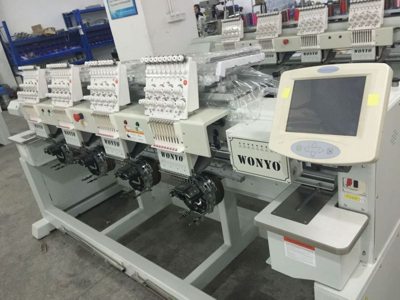 Full Automatic 4 Head Computerized Embroidery Machine for Cap and Garments Embroidery