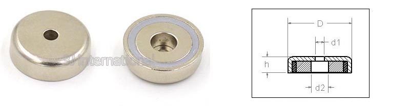 Strong Neodymium Pot Magnets for Ceiling