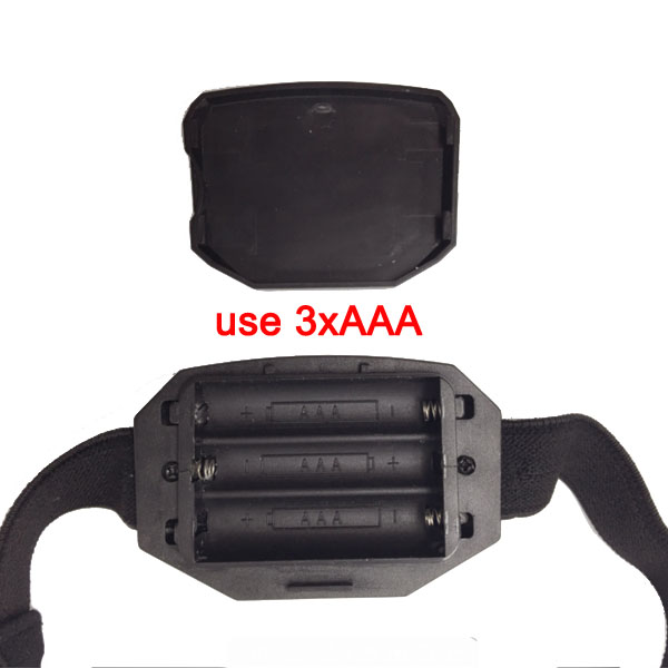 T03 1red LED + 2 LED Plastic Headlamp Traillight Camping Light Head Torch 3*AAA Battery Support Light