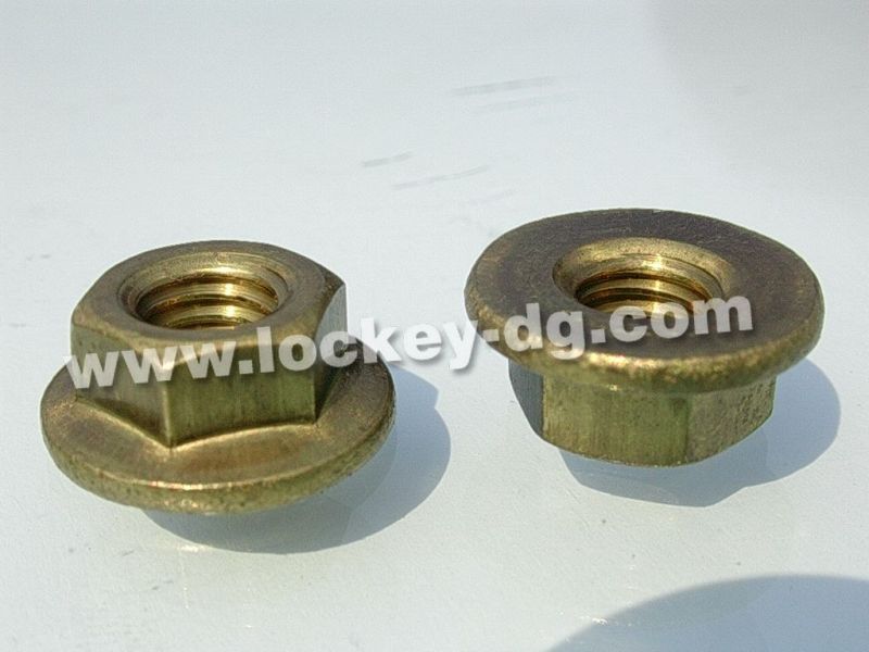 Grade 2 Hex Flange Nut with Serration Zinc Plated