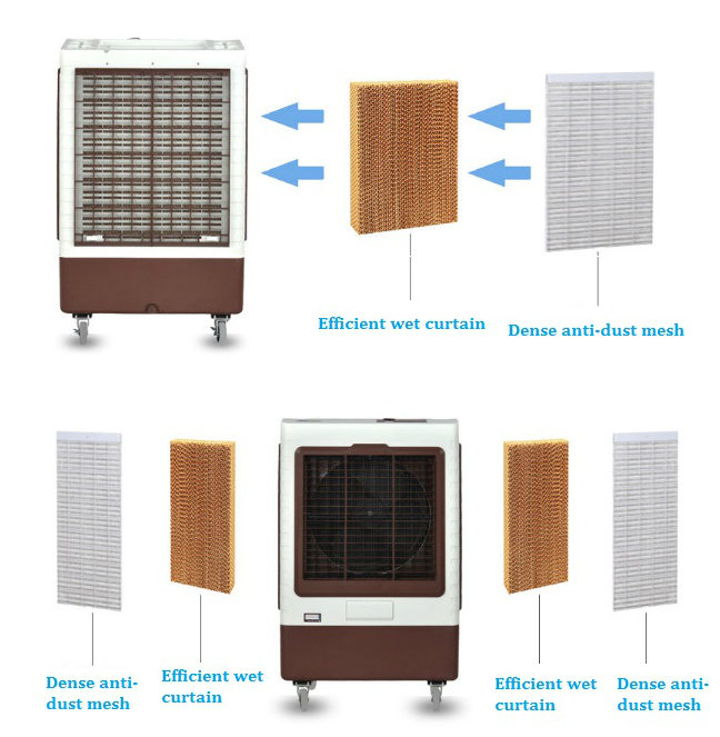 370W 60L Breeze Portable Room Water Air Cooler with Ce Certificate