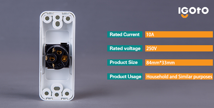 SAA Certificated Slim Face Plate Double Powerpoint Switch