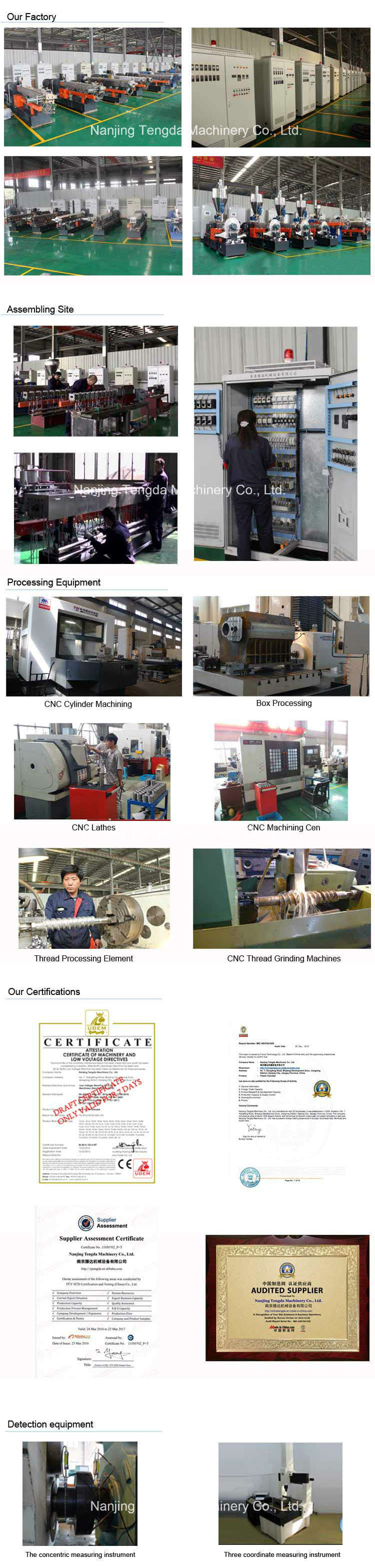 Ce&ISO Plastic Granules Single Screw Extruder