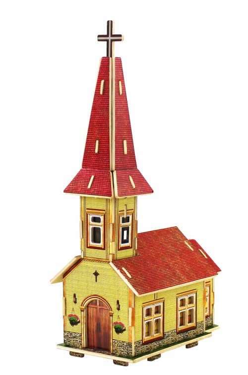 Wood Collectibles Toy for Global Houses-Norway Church