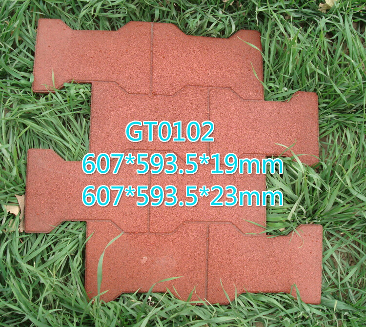 Interlocked Kindergarten Playground Rubber Tile