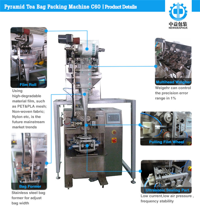 Ultrasound Sealing Pyramid Shape Tea Bag Packing Machine (ND-C60)