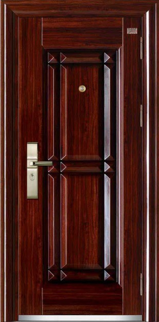 Jaway Manufacture Security Exterior Iron Steel Door (JW-907)