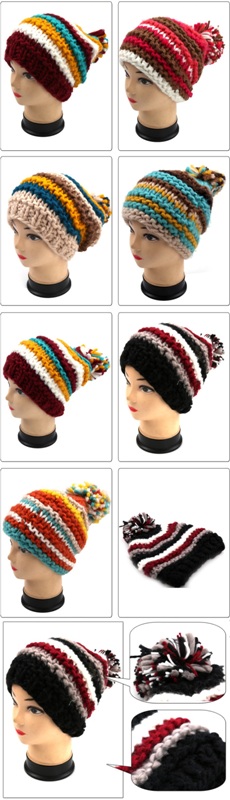 2016 Fashion Hand Knitted Wool Hat Cap Beanie