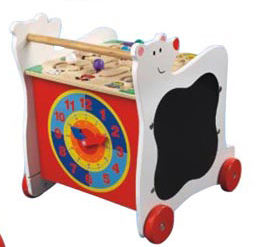 Wooden Toy Cart with Wheels for Kids 3 Years up