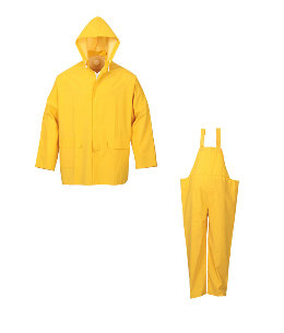 PVC Waterproof Outdoor Clothing Workwear Raincoat Rainwear Rain Suit (RWB01)