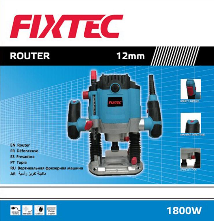 Fixtec 1800W 12/8/6mm Electric Router