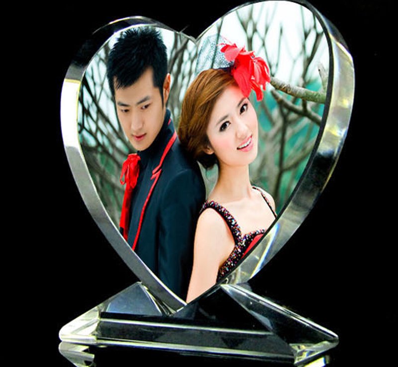 Customized Crystal Photo Frame Printing Photos