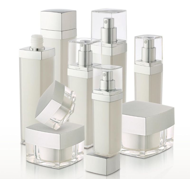 Square Acrylic Jar and Bottles for Cosmeic Packaging