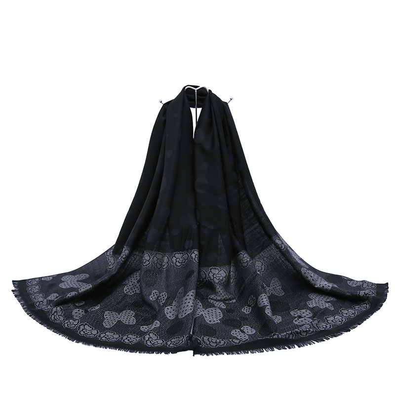 Lady Butterfly Woven Jacquard Soft Long Scarf