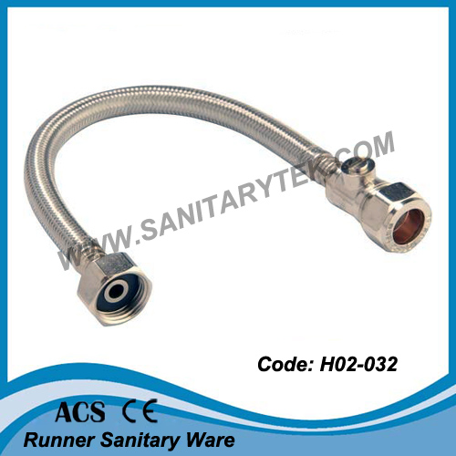 Compression Flexible Tap Connector Braided Hose (H02-005A)