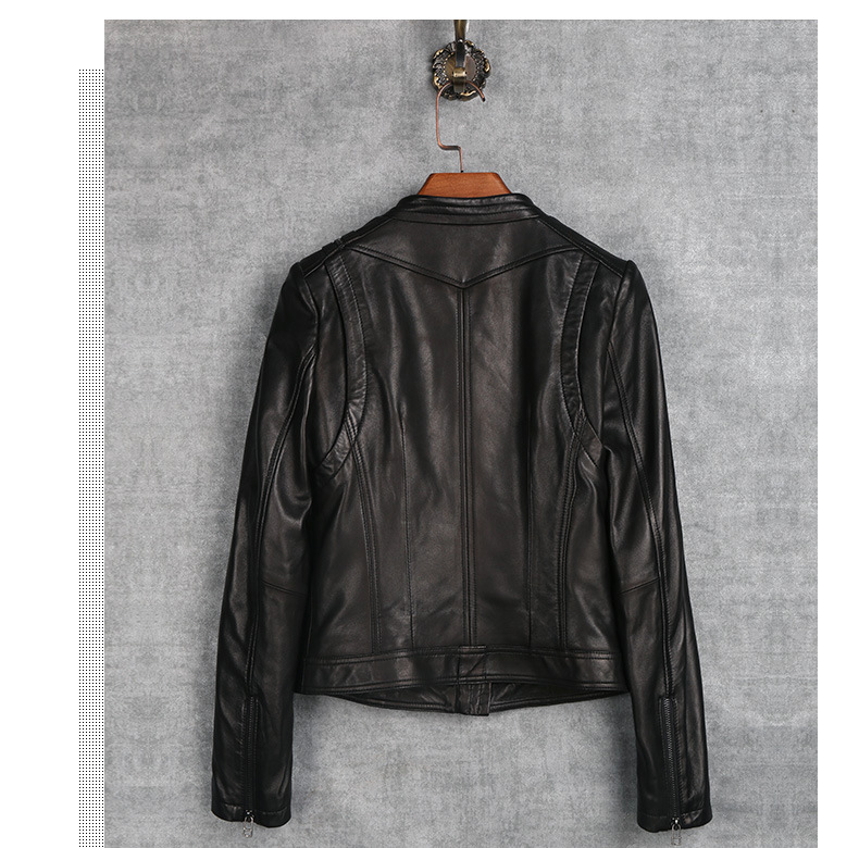 New Design Women's Genuine Leather Jacket