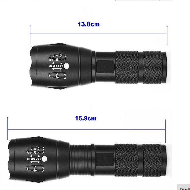 G700 CREE Xm-L T6 LED Tactical Zoomable Flashlight