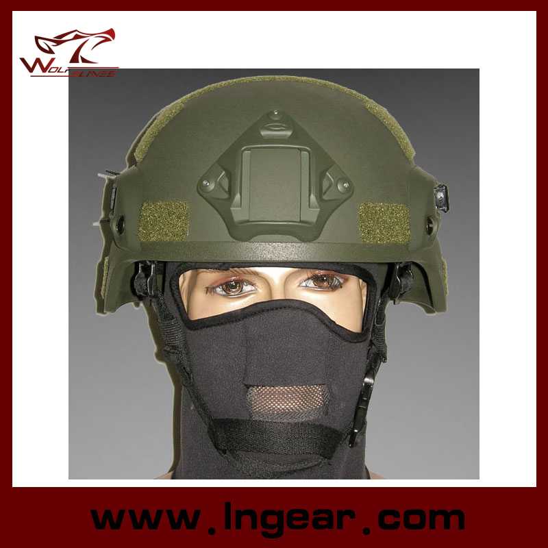 Military Mich 2000 Ach Helmet with Nvg Mount & Side Rail Action Version Helmet Od