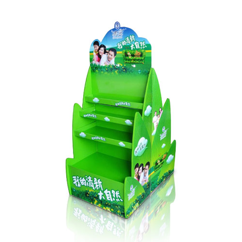 Multi-Faced Cardboard Display Rack, Paper Store Display Stand