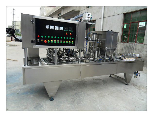 Automatic Linear Type Fruit Jelly Cup Sealing Machine