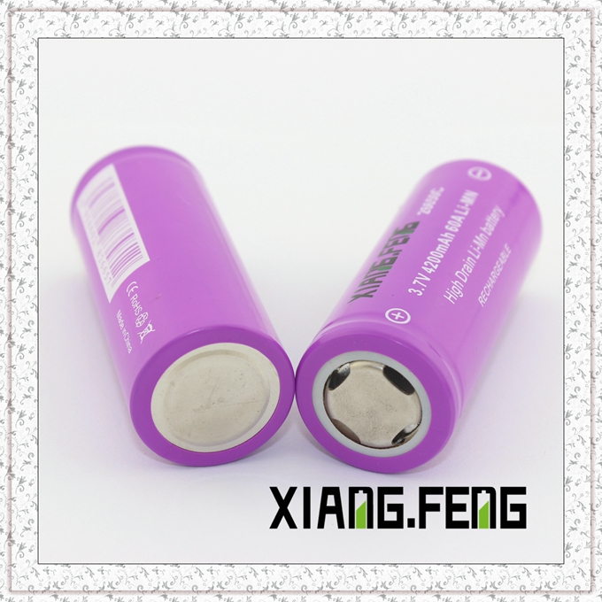 3.7V Xiangfeng 26650 4200mAh 60A Imr Rechargeable Lithium Battery Li-Mn Battery