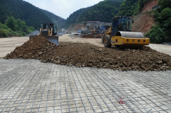 Haisan Unidirectional 80kn Plastic PP Geogrid Used in Retaining Wall