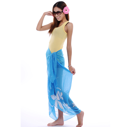 Blue Color Polyester Sarong