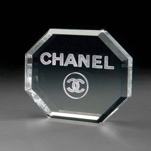 Crystal Glass Octagon Shape Paperweight-Free Engraving