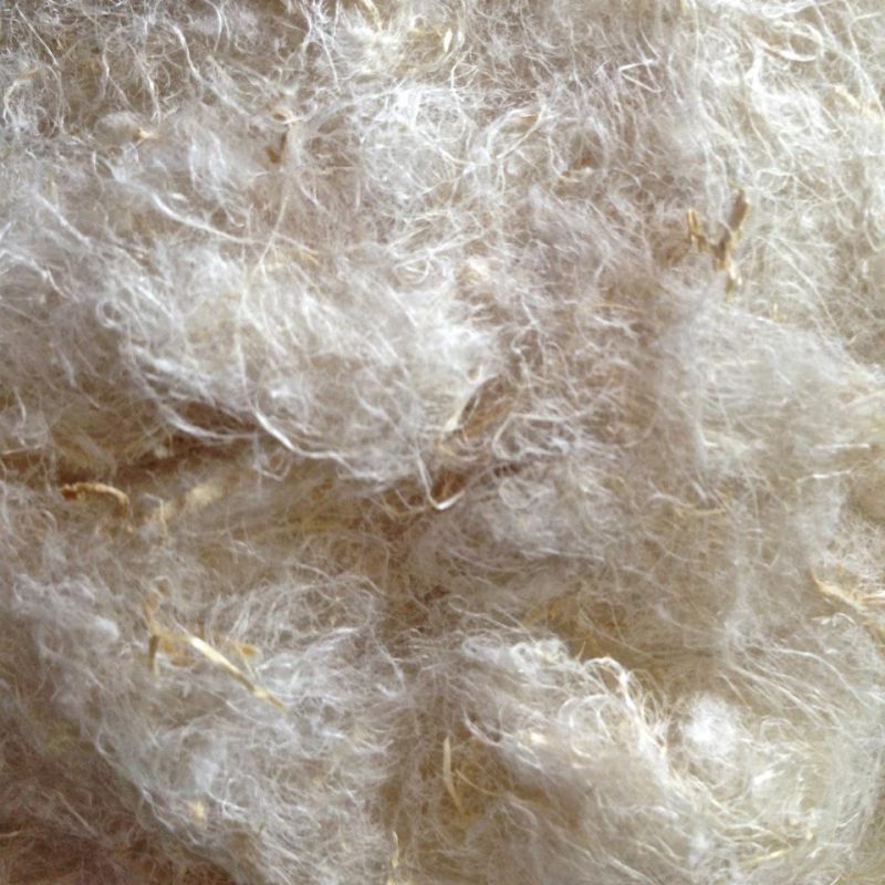 100% Short Bleached Nature Degummed Hemp Fiber (DHFS)