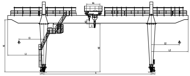 75 Ton Double Girder Gantry Crane