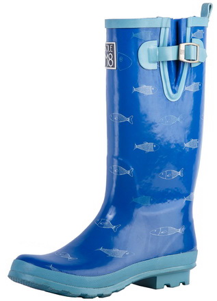 Fashion New Style Ladies Rubber Rain Boots (68053)