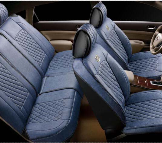 Car Seat Cover PVC Jean Style for 7 Seats