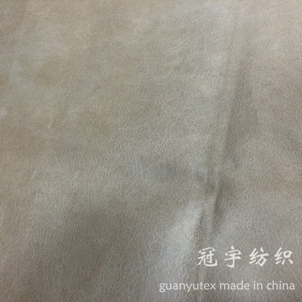 Foil Gold Treatment Suede Fabric for Sofa