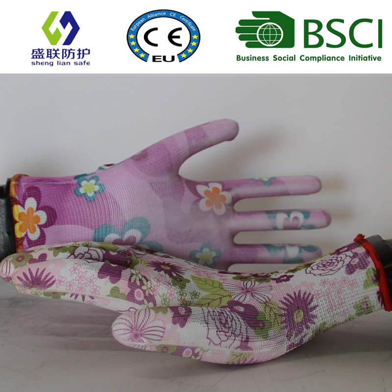 13G PU Coated Garden Work Glove (SL-G-PU2011)