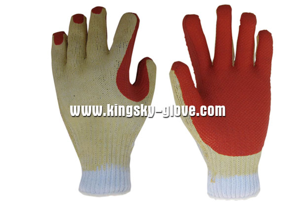 13G Polyester Liner Rough Finish Latex Work Glove-5201