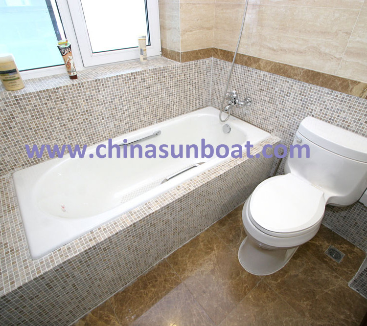 Sunboat Cast Iron Bathtub Single Bathtub Embedded Slip Deepened Enamel Bathtub