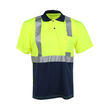 Short Sleeve Reflective Safety T-Shirt with Pocket