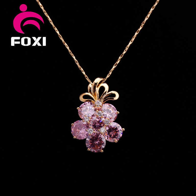 Agate Cubic Zirconia Fashion Pendant Jewelry Necklace