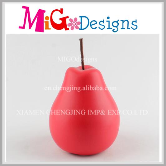 Top Selling Wholesales Red Pear Ceramic Decoration