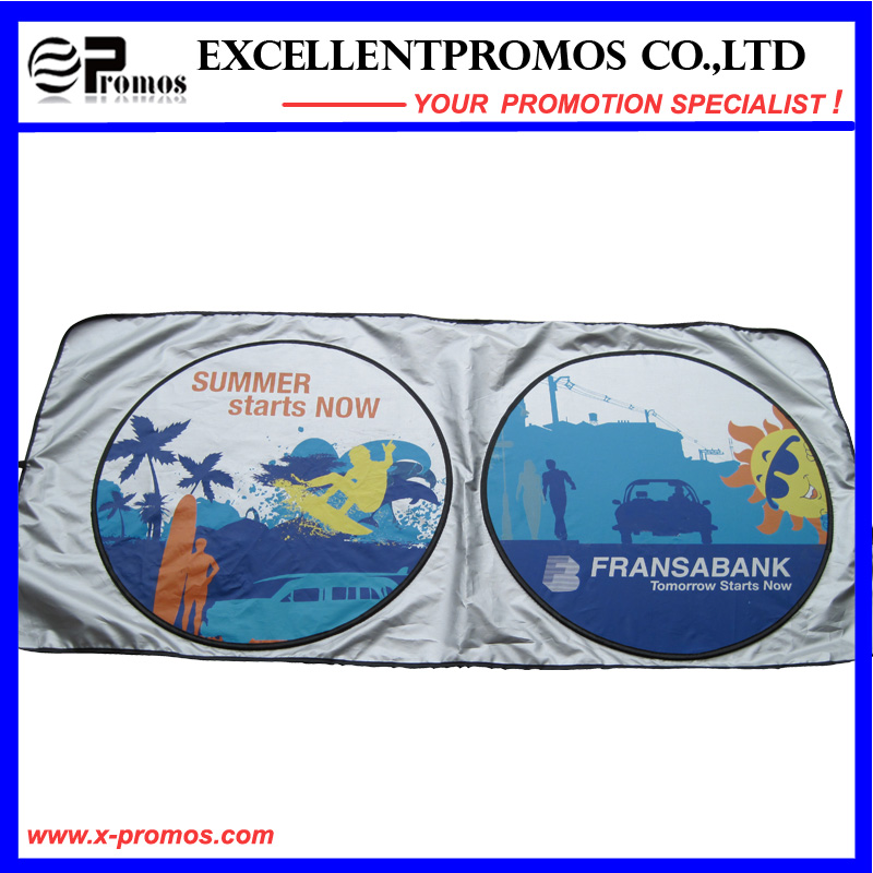 Promotional Double Circle Polyester Car Sunshade (EP-CS1015)